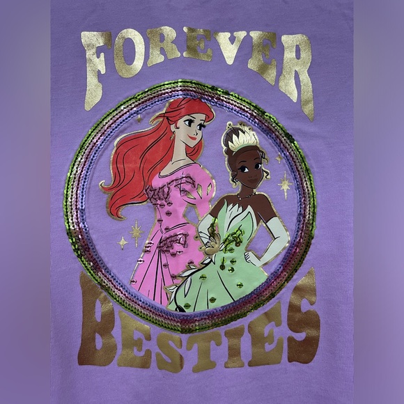 Girls Clothes Disney Jumping Beans Princess Sequin Tee Tutu Skort Set Size M(8) - Picture 5 of 11